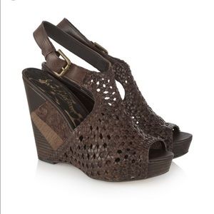 Sam Edelman Kasi Wedge Sz. 7 Brown